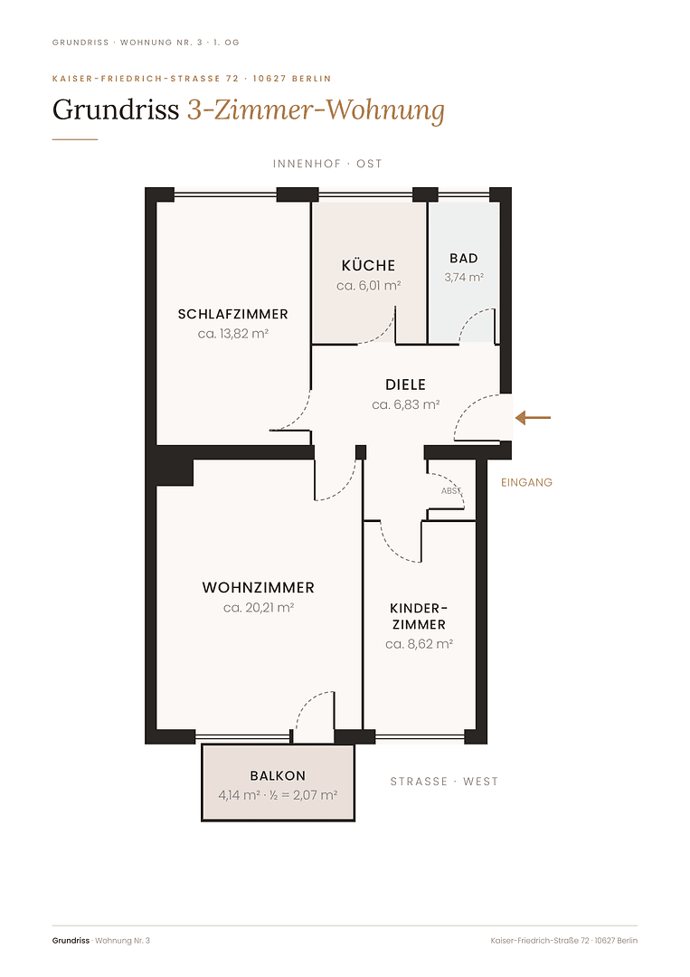 3 bedroom flat for sale, 64 m², Kaiser friedrich str. 72, Berlin, Berlin 3 bedroom flat for sale, 64 m², Kaiser friedrich str. 72, Berlin, Berlin
