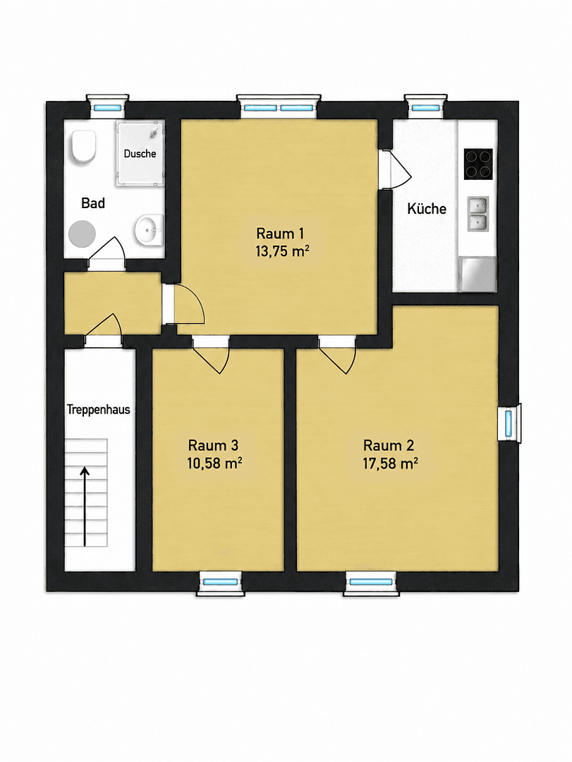 3 bedroom flat to rent, 52 m², Voerstestraße 18, Castrop-Rauxel, North Rhine-Westphalia 3 bedroom flat to rent, 52 m², Voerstestraße 18, Castrop-Rauxel, North Rhine-Westphalia