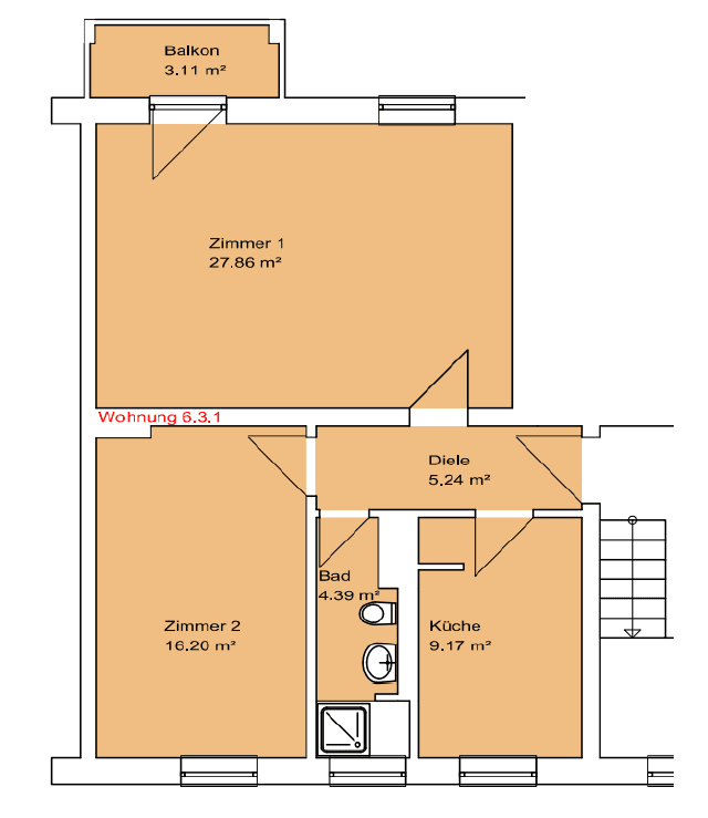 2 bedroom flat to rent, 65 m², Eisnerstraße 6, Magdeburg, Saxony-Anhalt 2 bedroom flat to rent, 65 m², Eisnerstraße 6, Magdeburg, Saxony-Anhalt