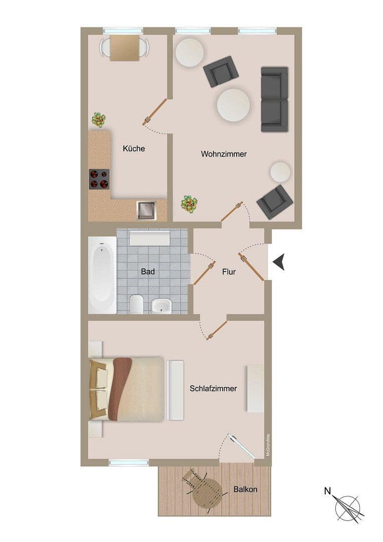 2 bedroom flat for sale, 55 m², Erfurt, Thuringia 2 bedroom flat for sale, 55 m², Erfurt, Thuringia