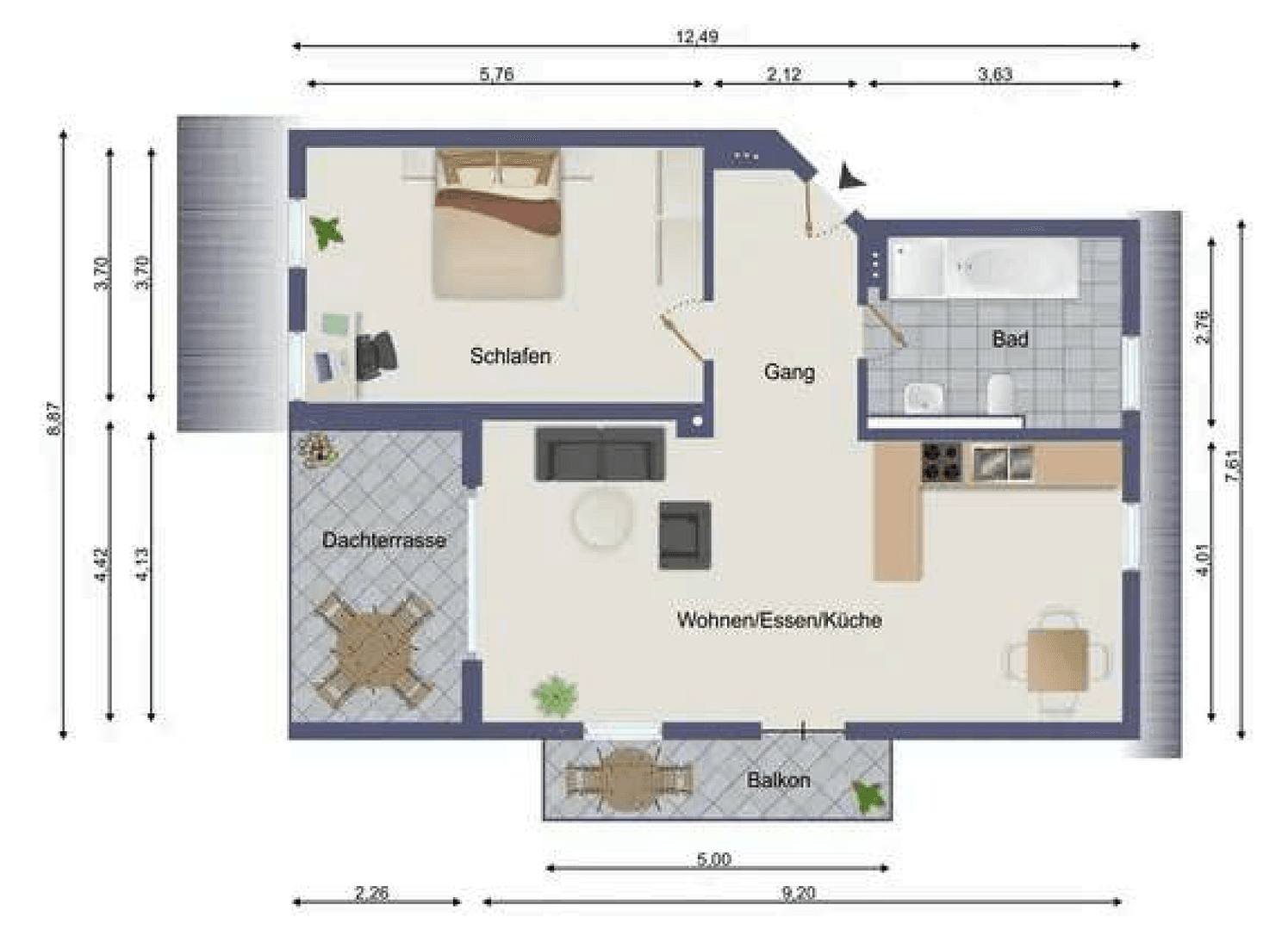 2 bedroom flat to rent, 76 m², Am Wimhof 35, Passau, Bavaria 2 bedroom flat to rent, 76 m², Am Wimhof 35, Passau, Bavaria