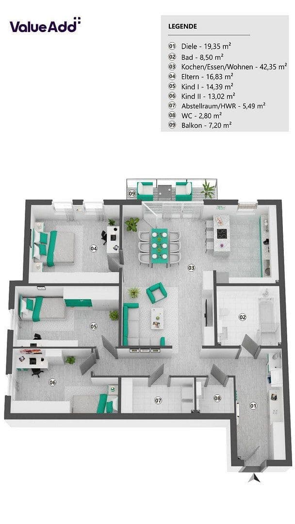 4 bedroom flat to rent, 126 m², Georges-Girard-Ring 7, Mechernich, North Rhine-Westphalia 4 bedroom flat to rent, 126 m², Georges-Girard-Ring 7, Mechernich, North Rhine-Westphalia