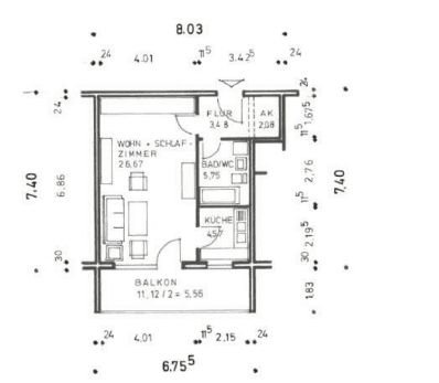 Studio flat for sale, 48 m², Frankenstraße 1, Rottendorf, Bavaria Studio flat for sale, 48 m², Frankenstraße 1, Rottendorf, Bavaria