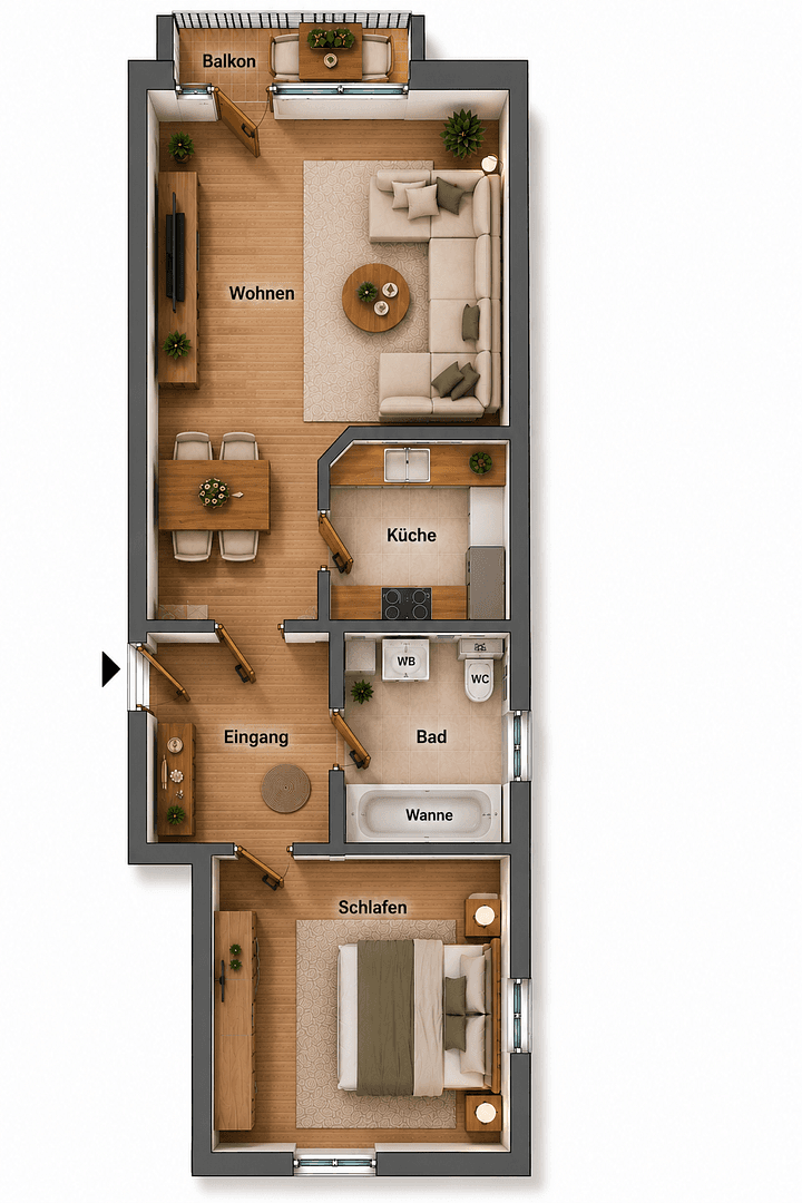 2 bedroom flat to rent, 51 m², Meißner Straße 1, Dresden, Saxony 2 bedroom flat to rent, 51 m², Meißner Straße 1, Dresden, Saxony