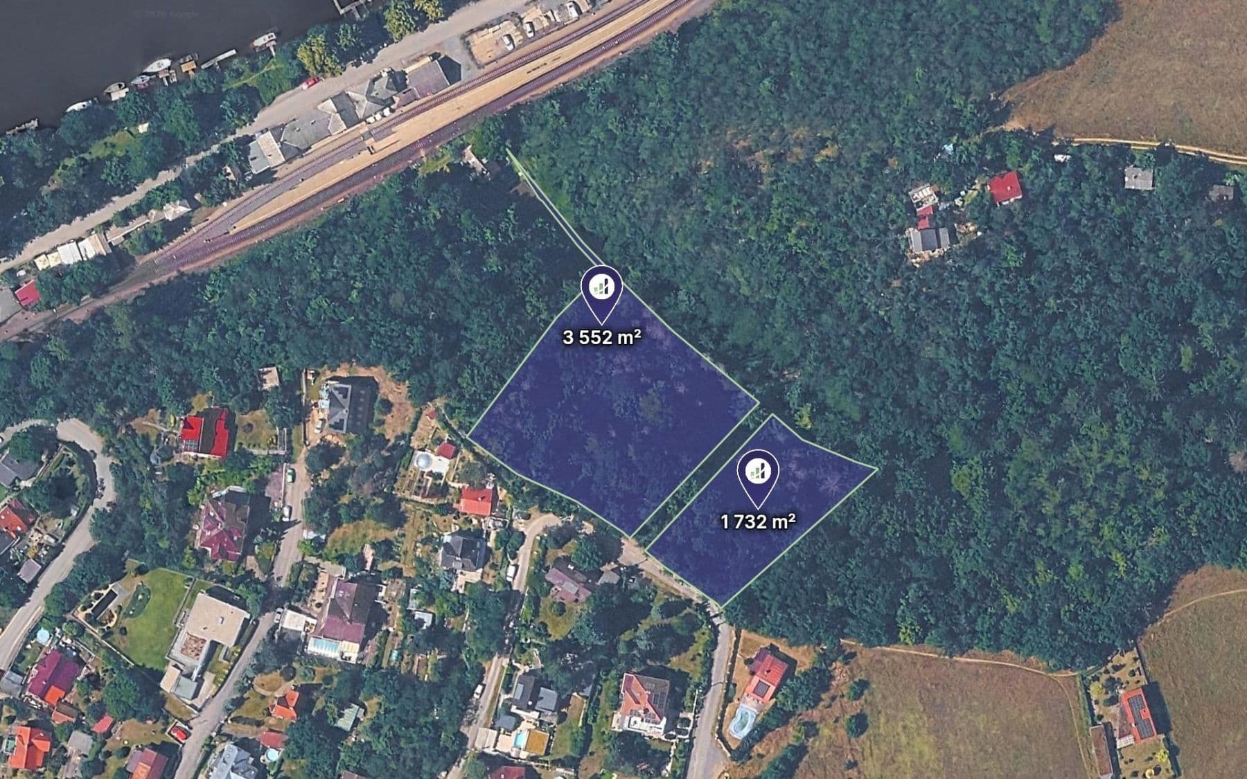 plot for sale, 5,284 m², Davle, Středočeský Region plot for sale, 5,284 m², Davle, Středočeský Region