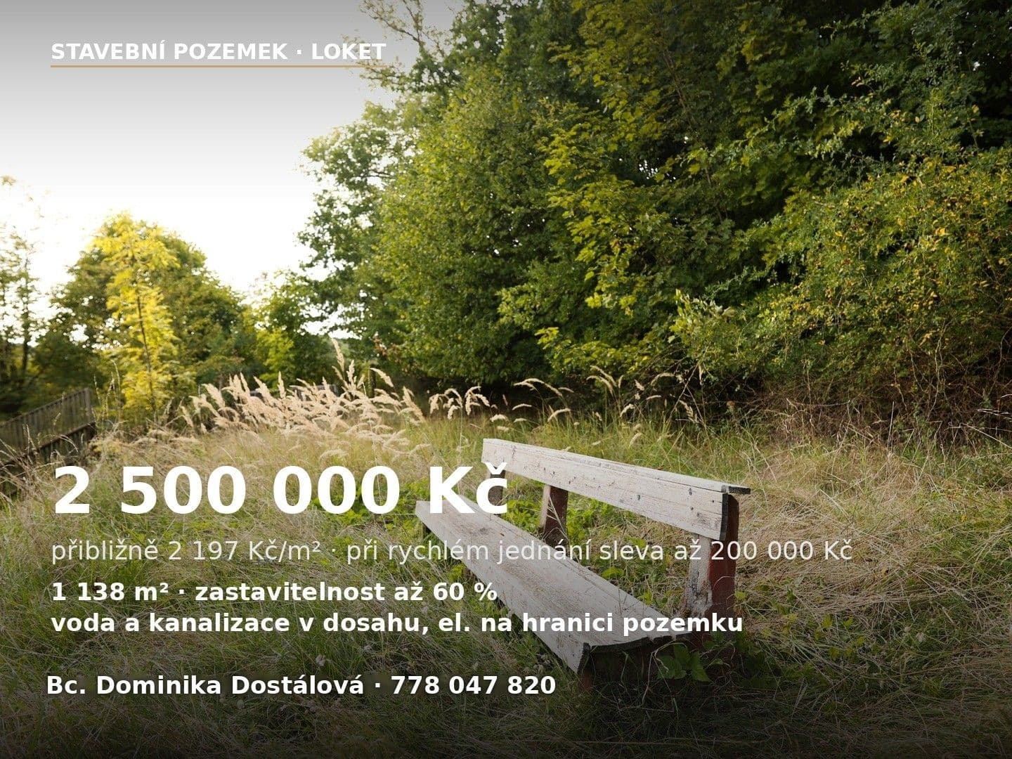plot for sale, 1,138 m², Loket, Karlovarský Region plot for sale, 1,138 m², Loket, Karlovarský Region