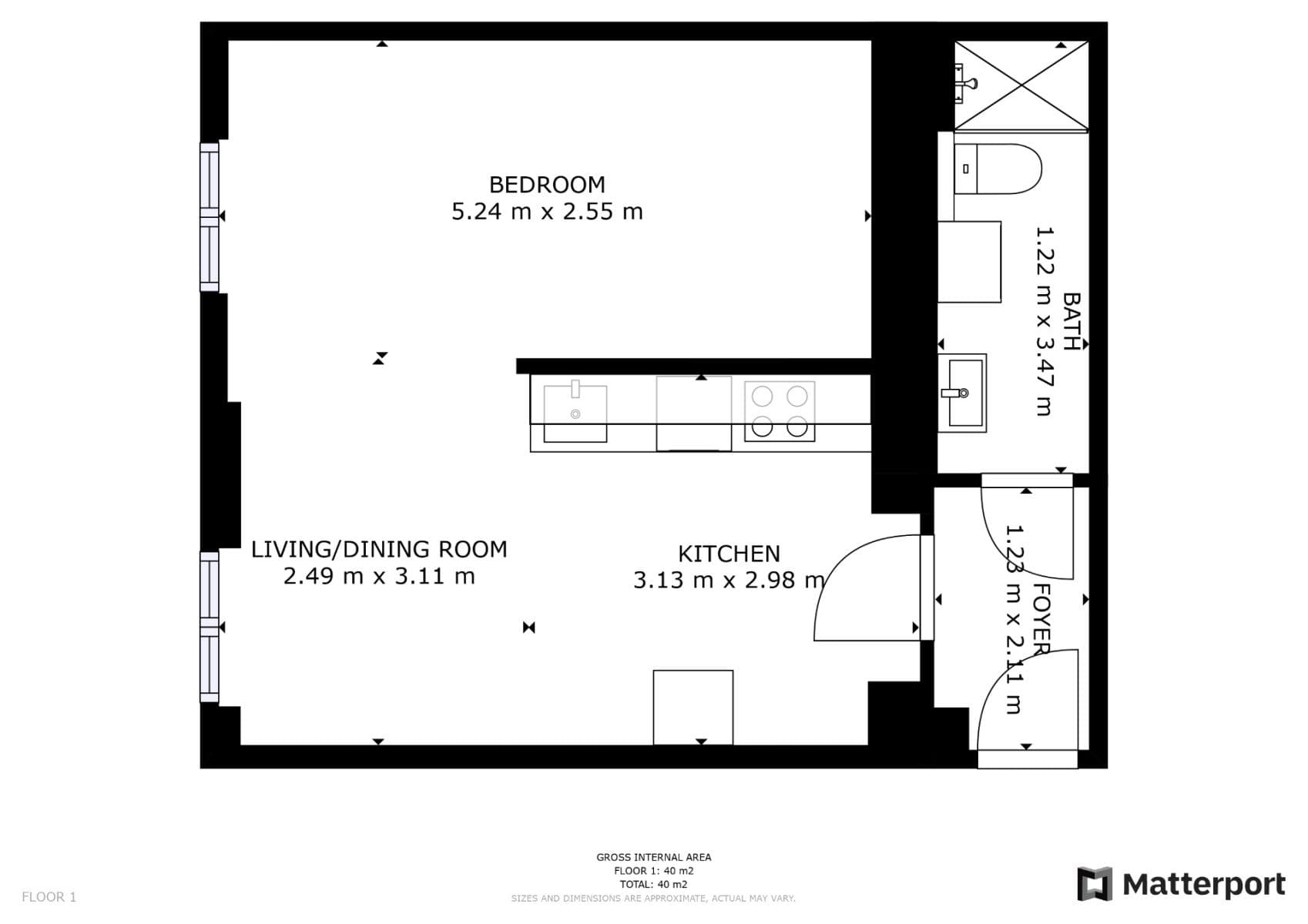 Studio flat to rent, 37 m², Františka Kadlece, Prague, Prague Studio flat to rent, 37 m², Františka Kadlece, Prague, Prague