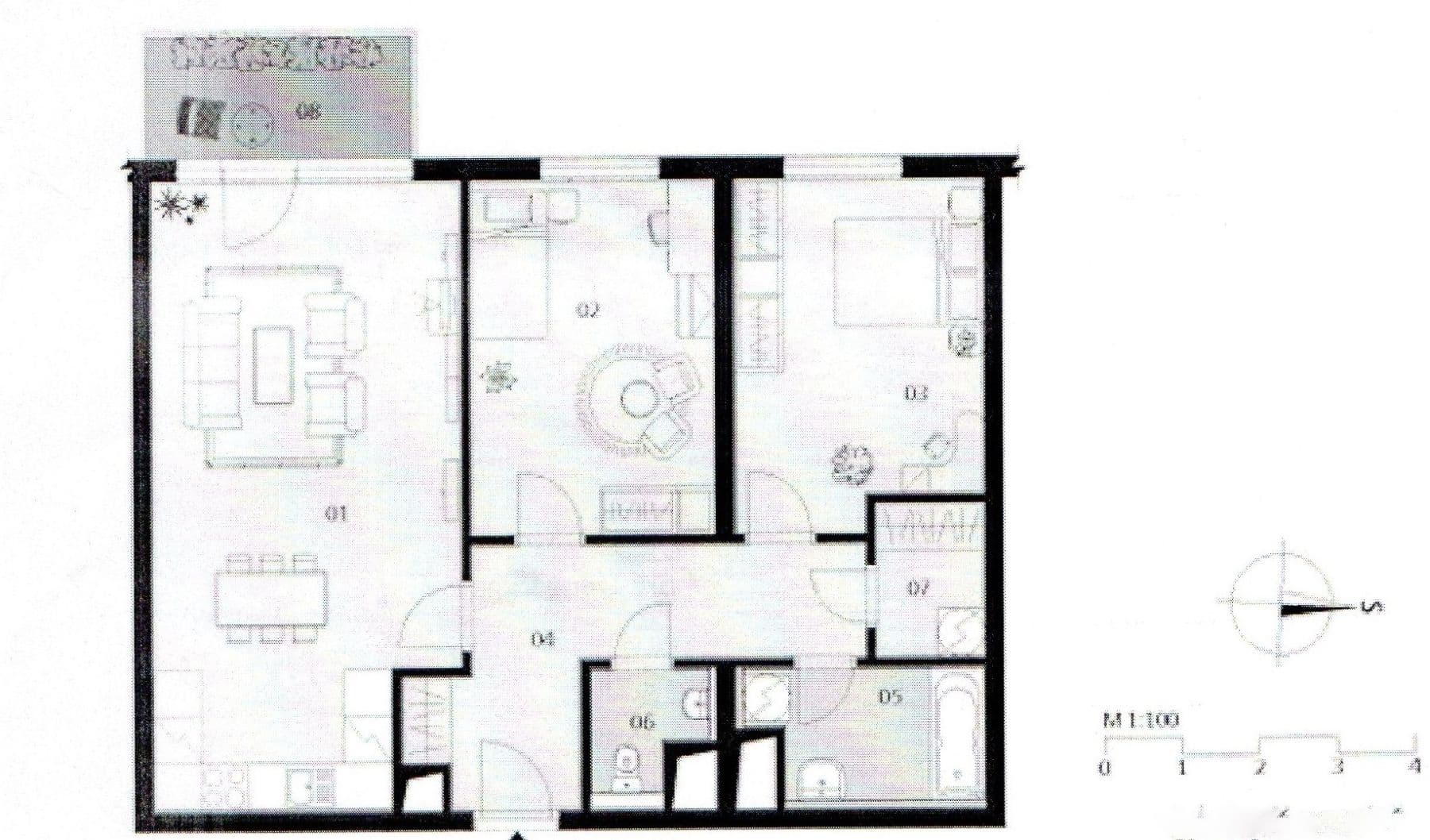 2 bedroom with open-plan kitchen flat to rent, 80 m², Babická, Prague, Prague 2 bedroom with open-plan kitchen flat to rent, 80 m², Babická, Prague, Prague