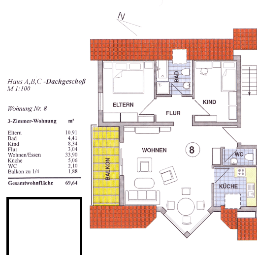 3 bedroom flat to rent, 70 m², Feldstr. 1c, Gerstungen, Thuringia 3 bedroom flat to rent, 70 m², Feldstr. 1c, Gerstungen, Thuringia