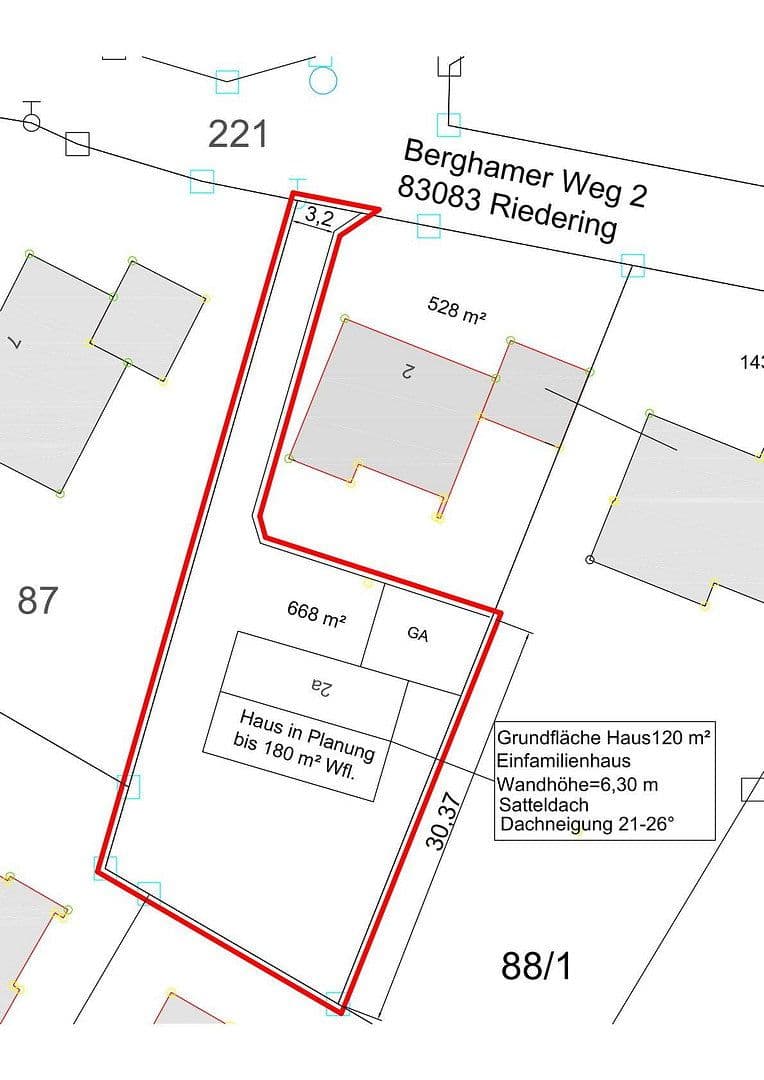 plot for sale, 668 m², Berghamer Weg 2, Riedering OT Neukirchen, Bavaria plot for sale, 668 m², Berghamer Weg 2, Riedering OT Neukirchen, Bavaria