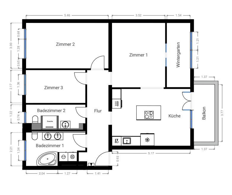 2 bedroom with open-plan kitchen flat for sale, 93 m², Berlin, Berlin 2 bedroom with open-plan kitchen flat for sale, 93 m², Berlin, Berlin