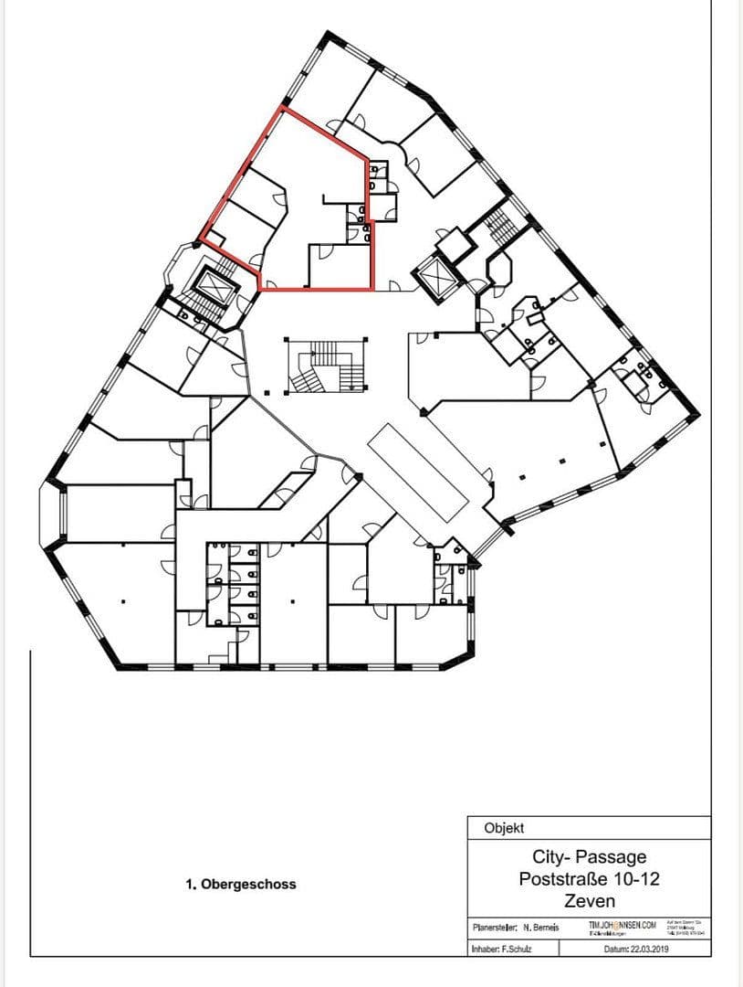 office to rent, 107 m², Poststrasse 10-12, Zeven, Lower Saxony office to rent, 107 m², Poststrasse 10-12, Zeven, Lower Saxony