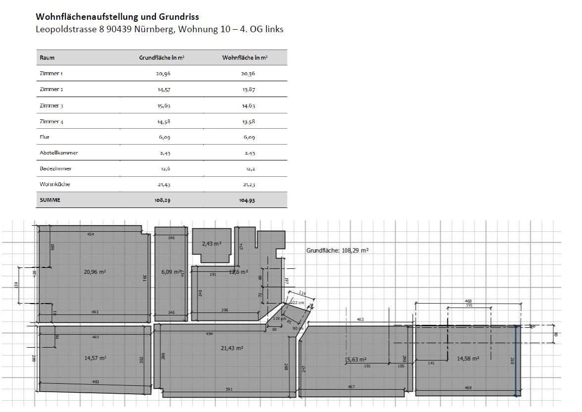 4 bedroom flat to rent, 104 m², Leopoldstrasse 8, Nürnberg, Bavaria 4 bedroom flat to rent, 104 m², Leopoldstrasse 8, Nürnberg, Bavaria