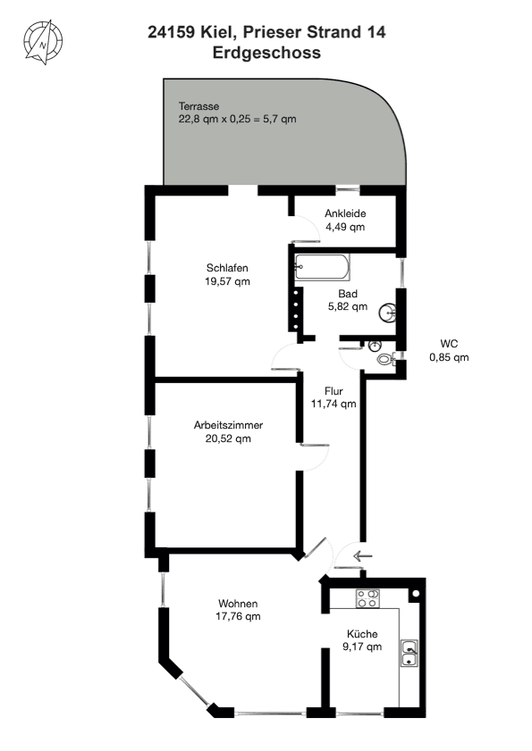 3 bedroom flat for sale, 96 m², Prieser Strand 14, Kiel-Friedrichsort, Schleswig-Holstein 3 bedroom flat for sale, 96 m², Prieser Strand 14, Kiel-Friedrichsort, Schleswig-Holstein