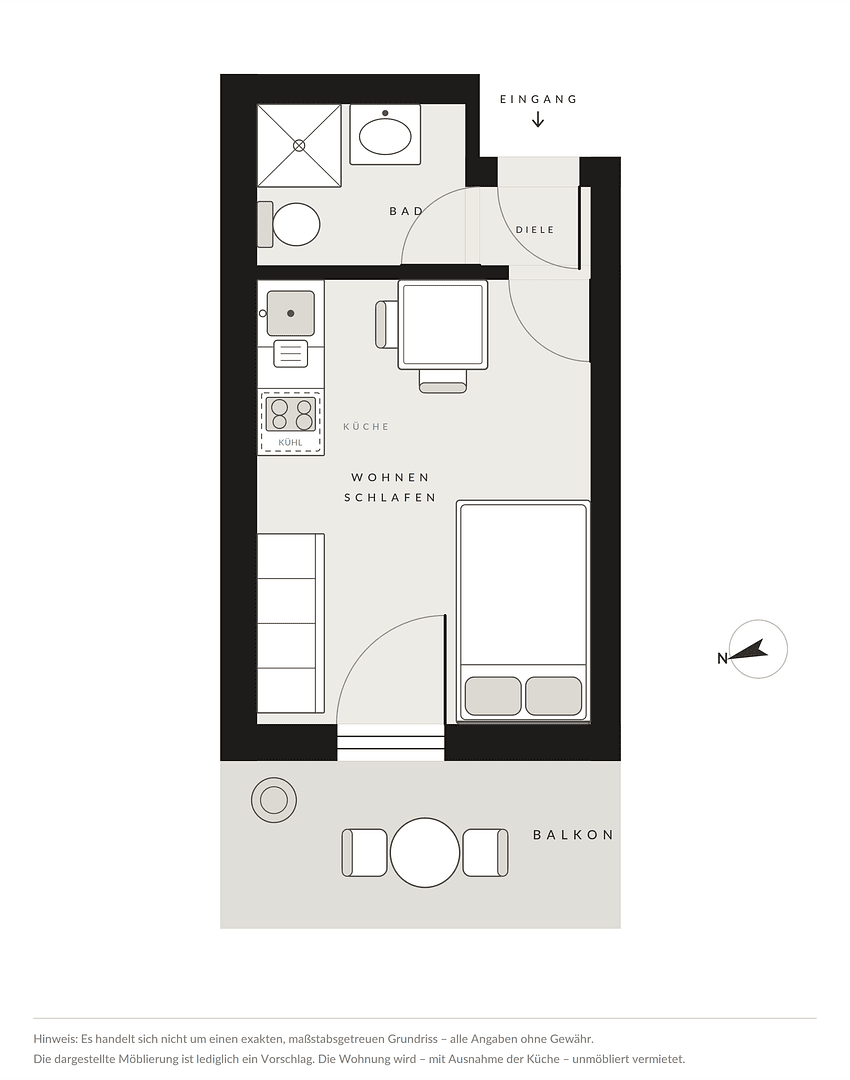 1 bedroom flat to rent, 18 m², Sachranger Str. 5, München, Bavaria 1 bedroom flat to rent, 18 m², Sachranger Str. 5, München, Bavaria
