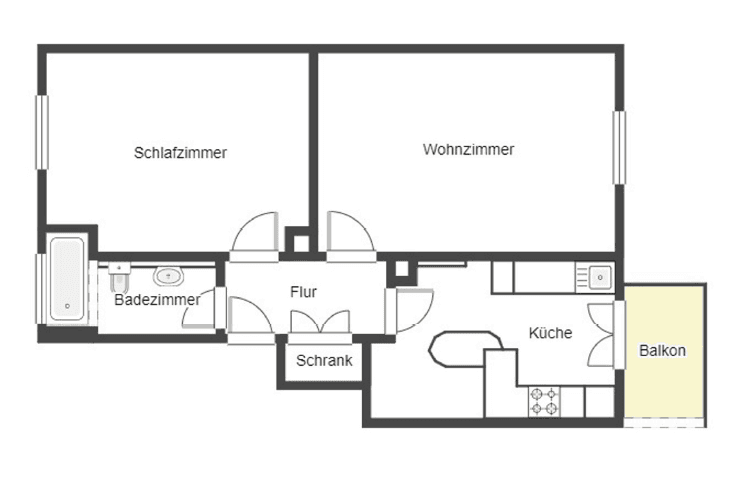 2 bedroom flat to rent, 54 m², Friedrich-Ebert-Str. 55, Mannheim, Baden-Württemberg 2 bedroom flat to rent, 54 m², Friedrich-Ebert-Str. 55, Mannheim, Baden-Württemberg