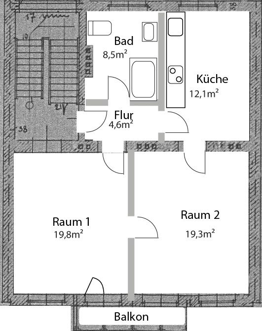 2 bedroom flat to rent, 64 m², Adalbertsteinweg 179, Aachen, North Rhine-Westphalia 2 bedroom flat to rent, 64 m², Adalbertsteinweg 179, Aachen, North Rhine-Westphalia