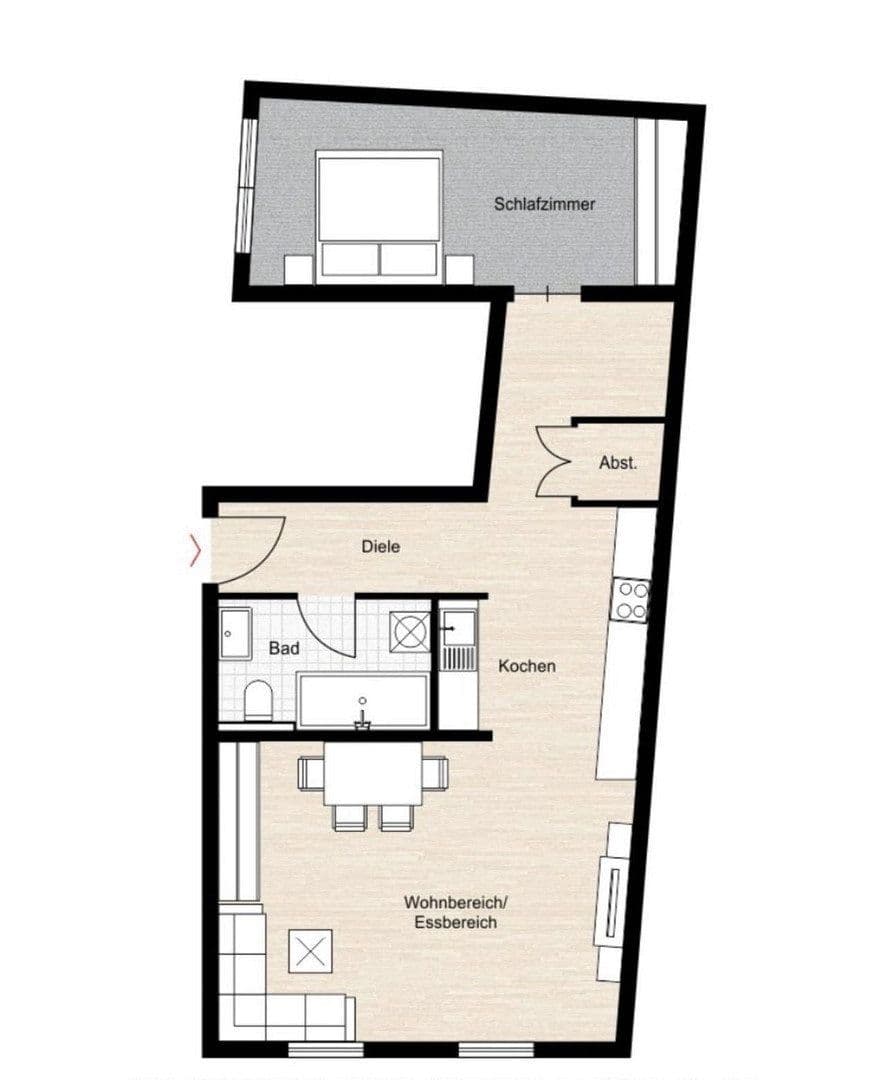 2 bedroom flat to rent, 56 m², Kaimgasse 16, Bamberg, Bavaria 2 bedroom flat to rent, 56 m², Kaimgasse 16, Bamberg, Bavaria