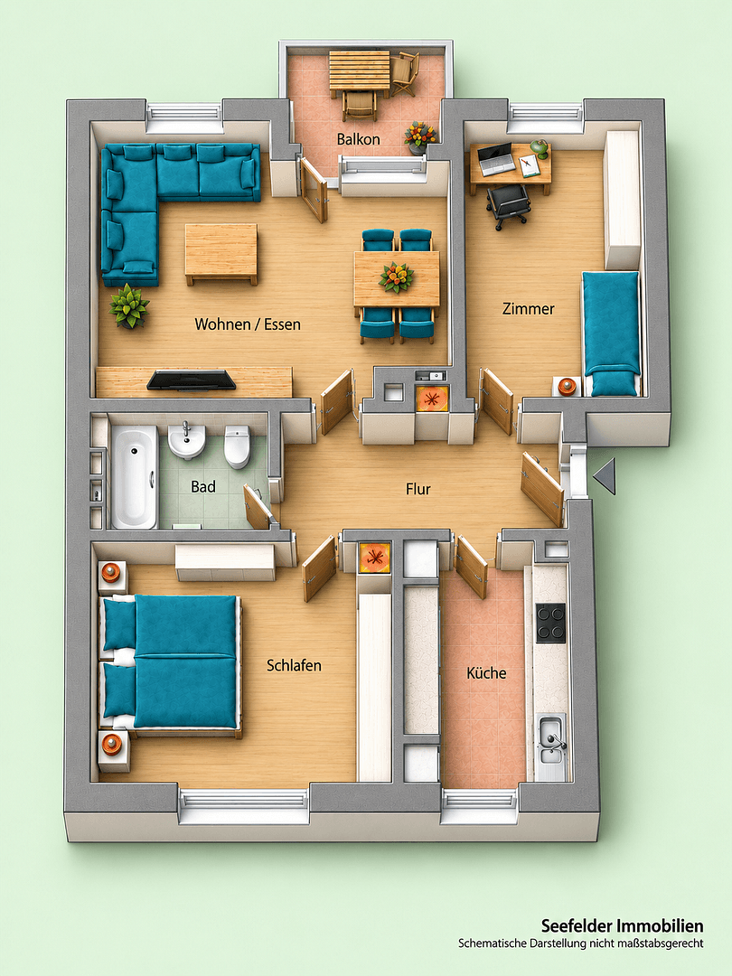 3 bedroom flat to rent, 68 m², Ulm, Baden-Württemberg 3 bedroom flat to rent, 68 m², Ulm, Baden-Württemberg
