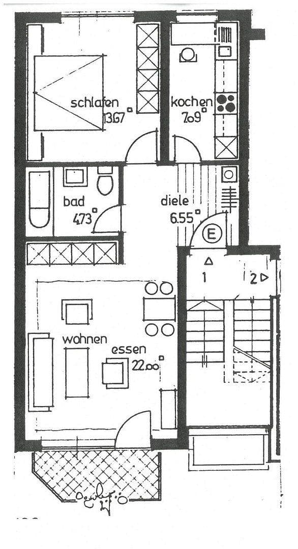 2 bedroom flat to rent, 55 m², Aschaffenburg, Bavaria 2 bedroom flat to rent, 55 m², Aschaffenburg, Bavaria