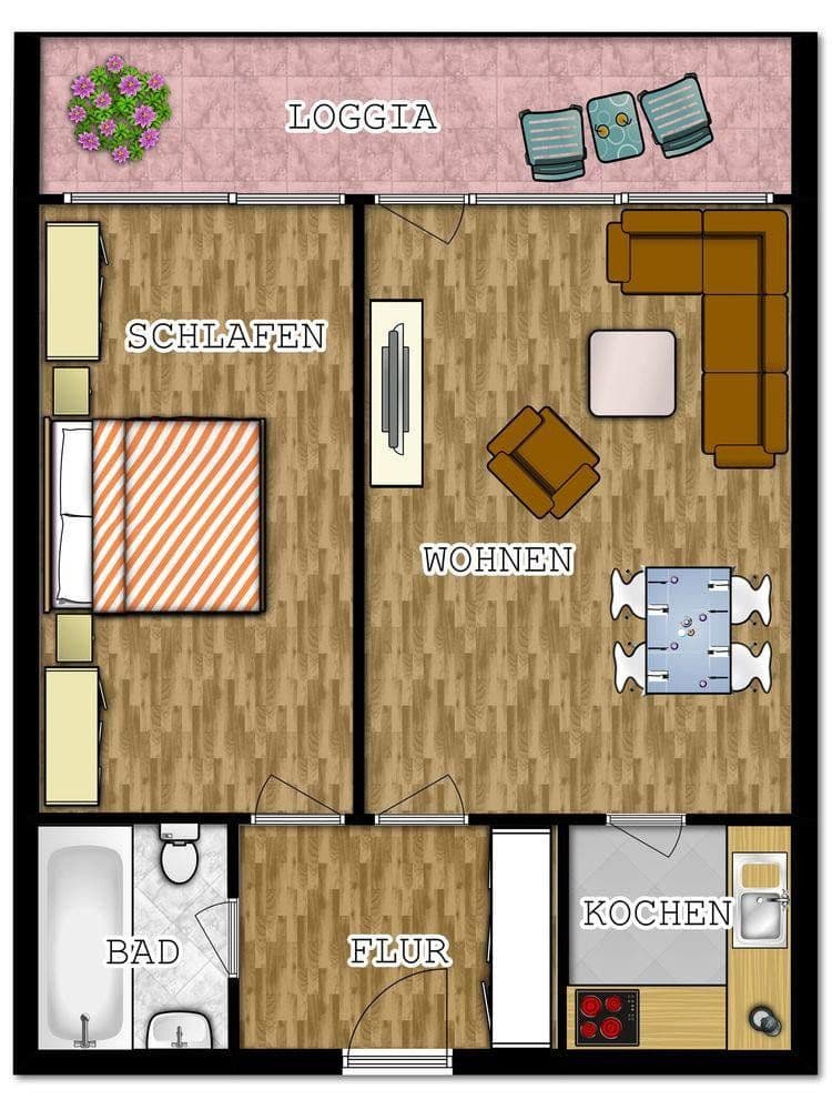 2 bedroom flat to rent, 52 m², Diekseepromenade 2, Malente, Schleswig-Holstein 2 bedroom flat to rent, 52 m², Diekseepromenade 2, Malente, Schleswig-Holstein