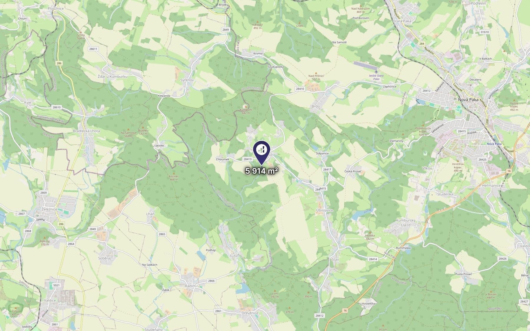 plot for sale, 5,914 m², Úbislavice, Královéhradecký Region plot for sale, 5,914 m², Úbislavice, Královéhradecký Region