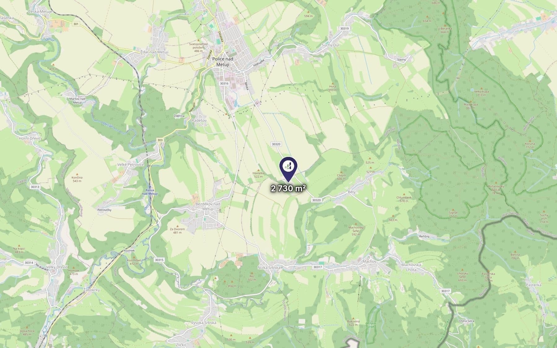 plot for sale, 2,730 m², Machov, Královéhradecký Region plot for sale, 2,730 m², Machov, Královéhradecký Region