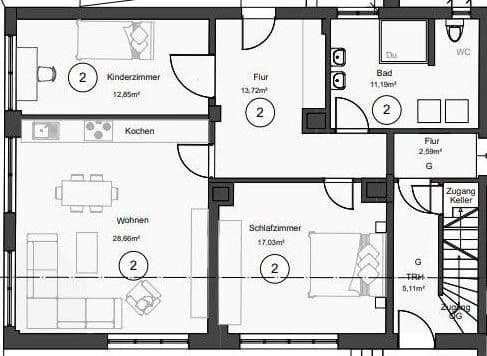 3 bedroom flat to rent, 84 m², Hauptstraße 4, Ilshofen, Baden-Württemberg 3 bedroom flat to rent, 84 m², Hauptstraße 4, Ilshofen, Baden-Württemberg