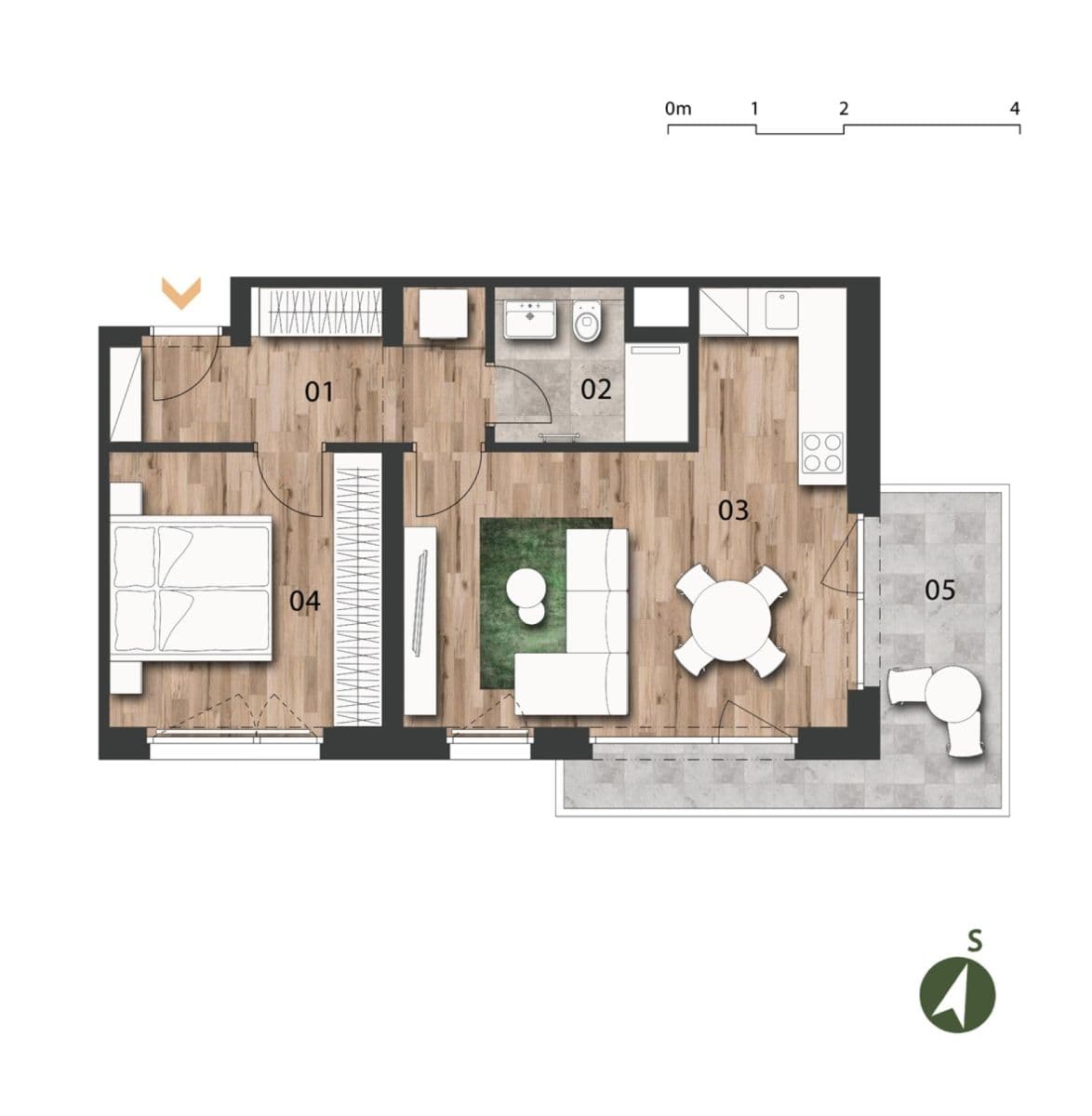1 bedroom with open-plan kitchen flat for sale, 60 m², Arnošta Valenty, Prague, Prague 1 bedroom with open-plan kitchen flat for sale, 60 m², Arnošta Valenty, Prague, Prague