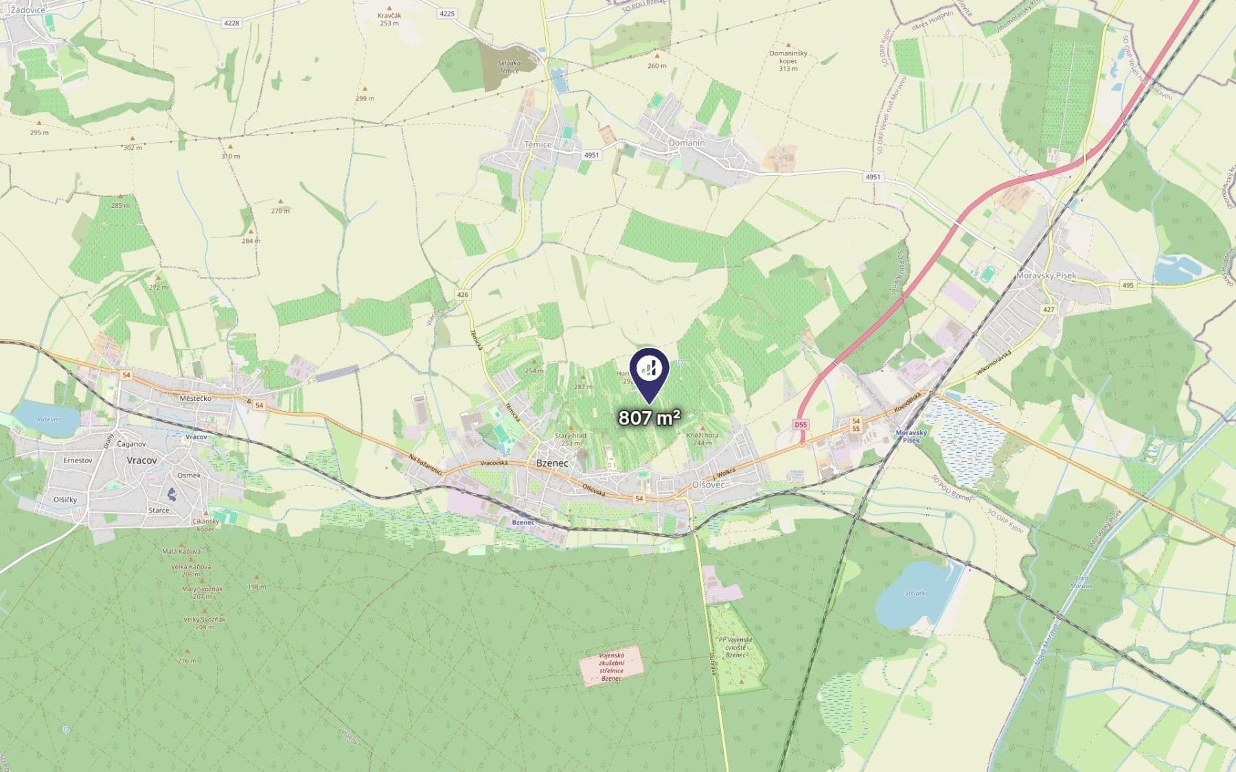 plot for sale, 404 m², Bzenec, Jihomoravský Region plot for sale, 404 m², Bzenec, Jihomoravský Region