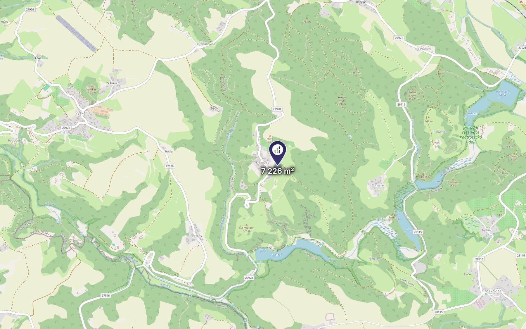 plot for sale, 4,817 m², Hrubá Skála, Liberecký Region plot for sale, 4,817 m², Hrubá Skála, Liberecký Region