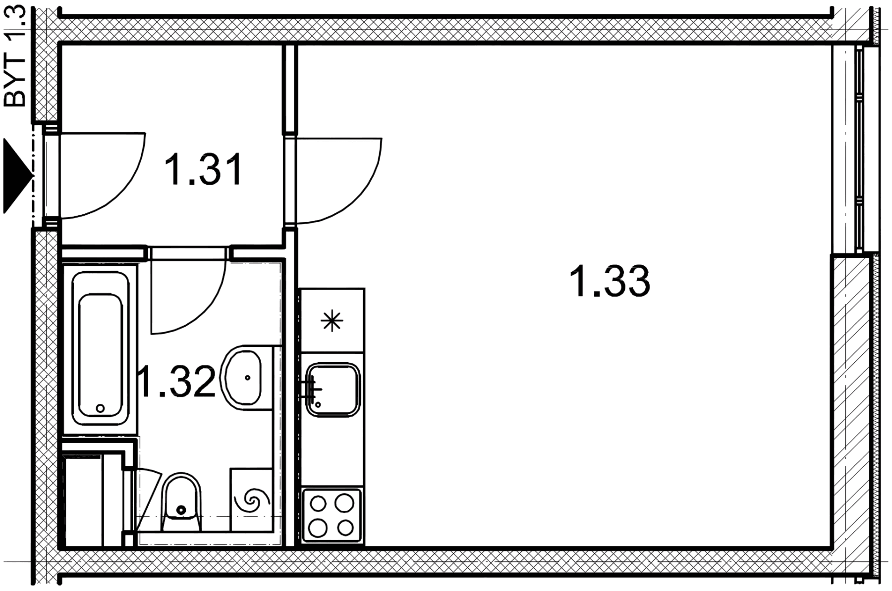 Studio flat for sale, 34 m², Jaroslava Holečka, Kladno, Středočeský Region Studio flat for sale, 34 m², Jaroslava Holečka, Kladno, Středočeský Region