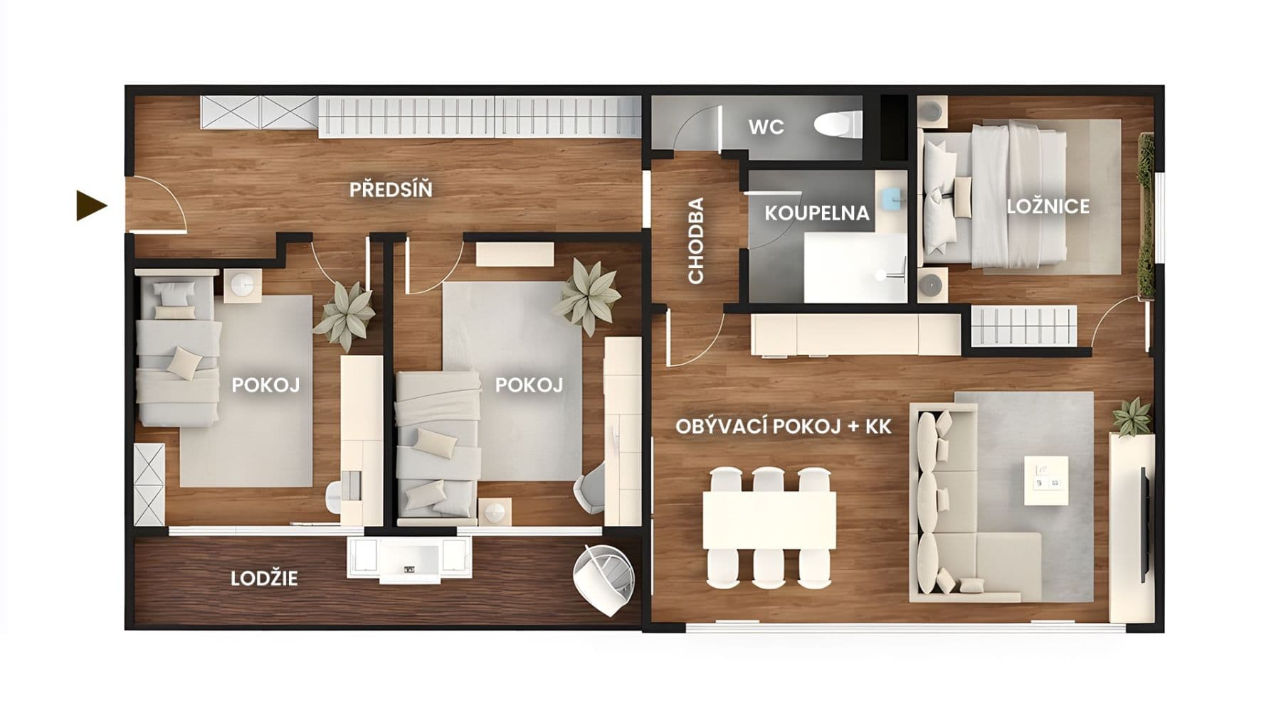 3 bedroom with open-plan kitchen flat for sale, 67 m², Ružinovská, Prague, Prague 3 bedroom with open-plan kitchen flat for sale, 67 m², Ružinovská, Prague, Prague