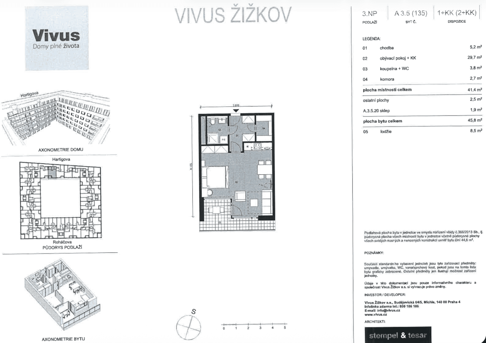 Studio flat to rent, 45 m², Hartigova, Prague, Prague Studio flat to rent, 45 m², Hartigova, Prague, Prague