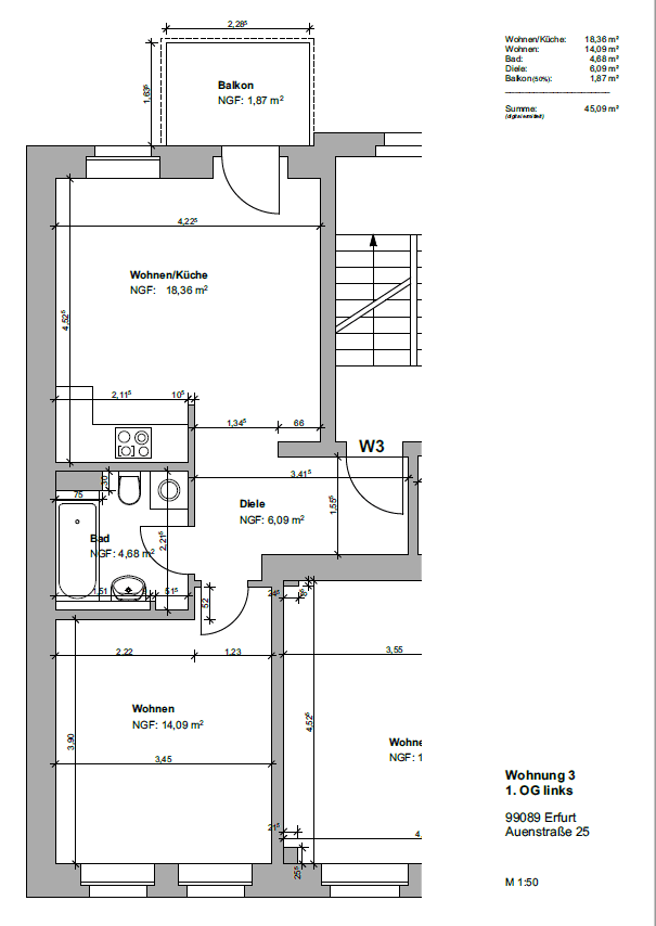 2 bedroom flat to rent, 45 m², Auenstraße 25, Erfurt, Thuringia 2 bedroom flat to rent, 45 m², Auenstraße 25, Erfurt, Thuringia