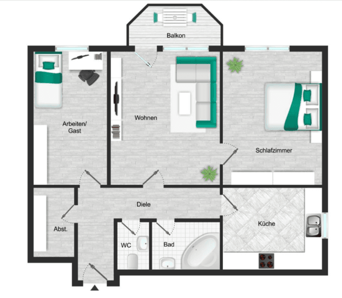2 bedroom with open-plan kitchen flat to rent, 70 m², In der Adelenhütte 6, Köln, North Rhine-Westphalia 2 bedroom with open-plan kitchen flat to rent, 70 m², In der Adelenhütte 6, Köln, North Rhine-Westphalia