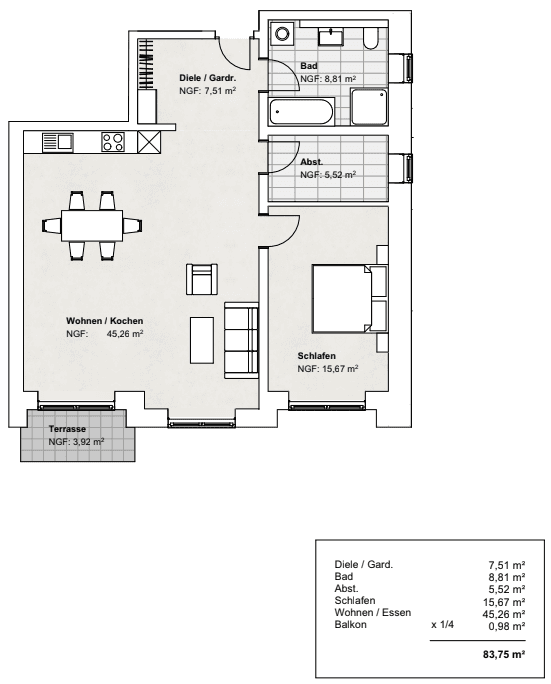 3 bedroom flat to rent, 83 m², Am Brüggeberge 14, Wolfenbüttel, Lower Saxony 3 bedroom flat to rent, 83 m², Am Brüggeberge 14, Wolfenbüttel, Lower Saxony