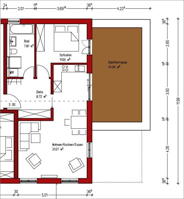 2 bedroom flat to rent, 68 m², Traunstein, Bavaria 2 bedroom flat to rent, 68 m², Traunstein, Bavaria