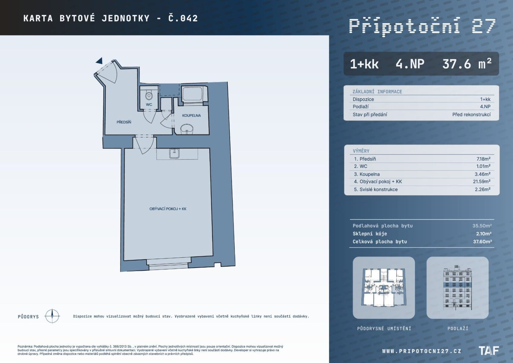 Studio flat for sale, 36 m², Přípotoční, Prague, Prague Studio flat for sale, 36 m², Přípotoční, Prague, Prague