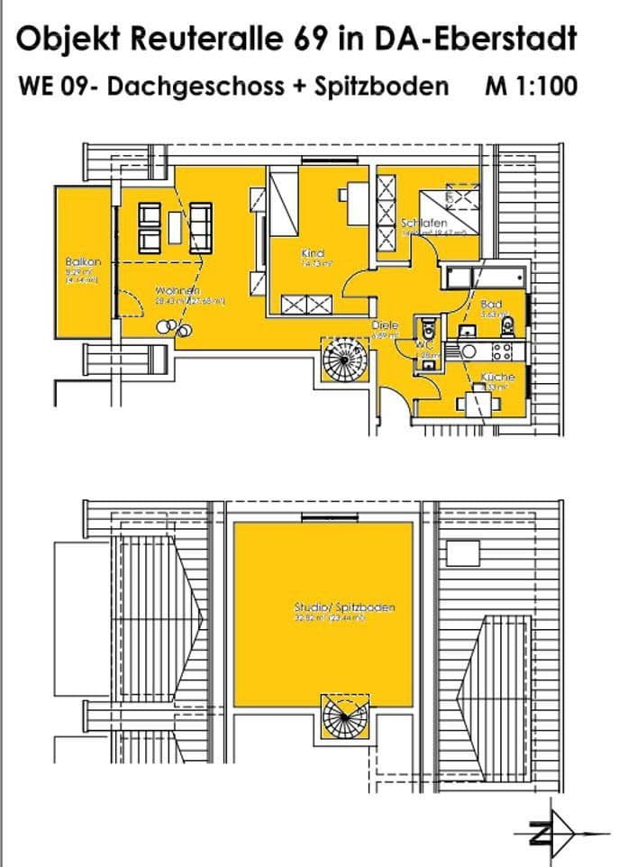 4 bedroom flat to rent, 101 m², Reuterallee 69, Darmstadt, Hesse 4 bedroom flat to rent, 101 m², Reuterallee 69, Darmstadt, Hesse