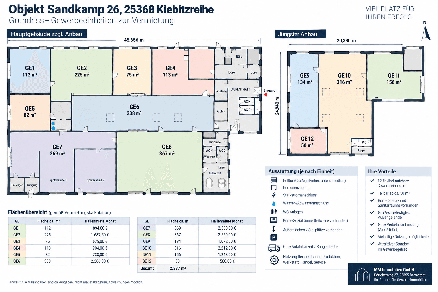 non-residential property to rent, 2,337 m², Sandkamp 26, Kiebitzreihe, Schleswig-Holstein non-residential property to rent, 2,337 m², Sandkamp 26, Kiebitzreihe, Schleswig-Holstein