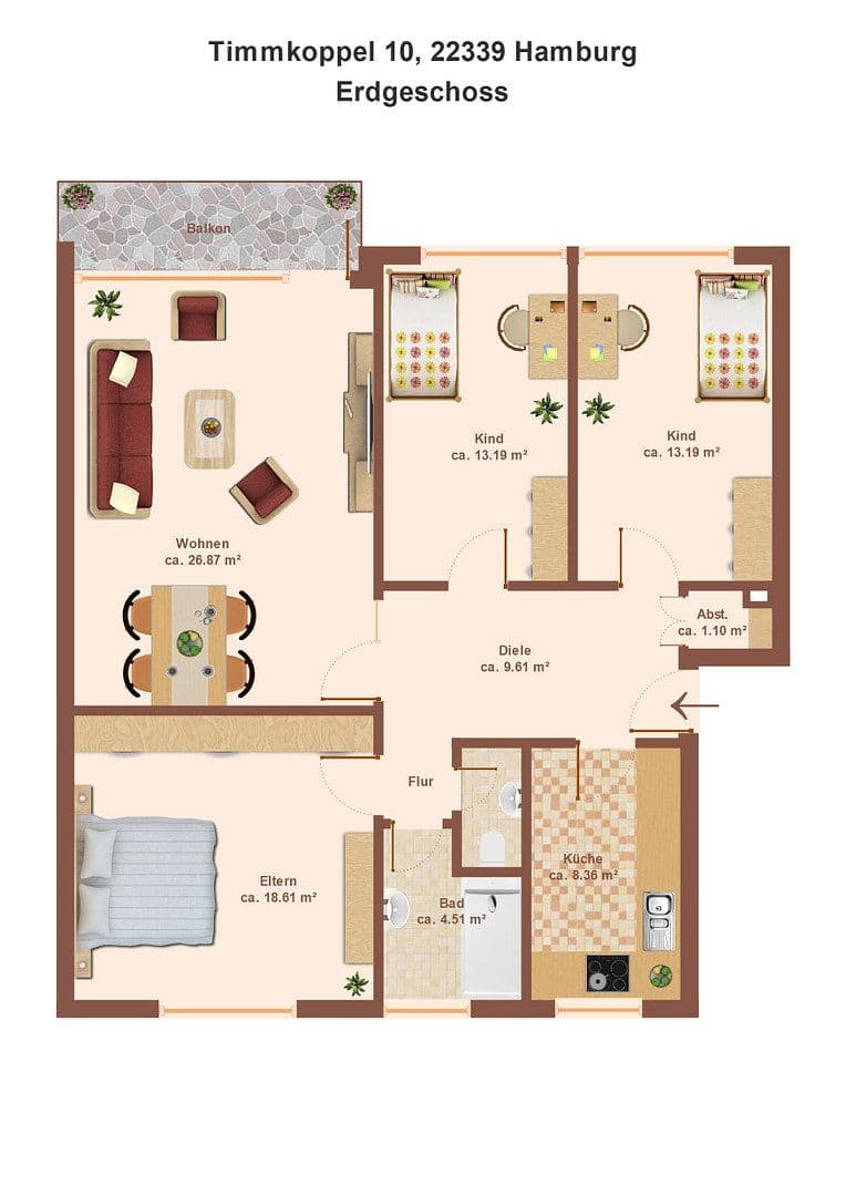 4 bedroom flat for sale, 98 m², Hamburg, Hamburg 4 bedroom flat for sale, 98 m², Hamburg, Hamburg