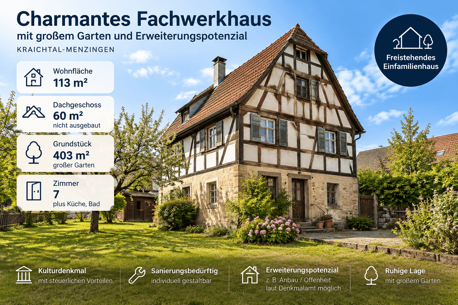 house for sale, 113 m², Kraichtal, Baden-Württemberg house for sale, 113 m², Kraichtal, Baden-Württemberg