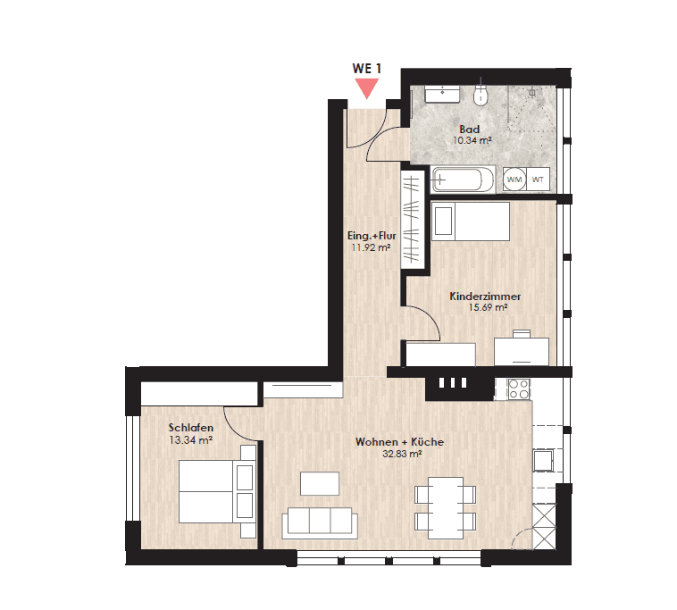 3 bedroom flat to rent, 84 m², Jägerstr. 38a, Lünen, North Rhine-Westphalia 3 bedroom flat to rent, 84 m², Jägerstr. 38a, Lünen, North Rhine-Westphalia