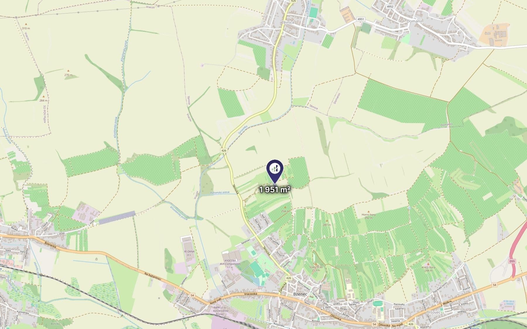 plot for sale, 1,951 m², Bzenec, Jihomoravský Region plot for sale, 1,951 m², Bzenec, Jihomoravský Region