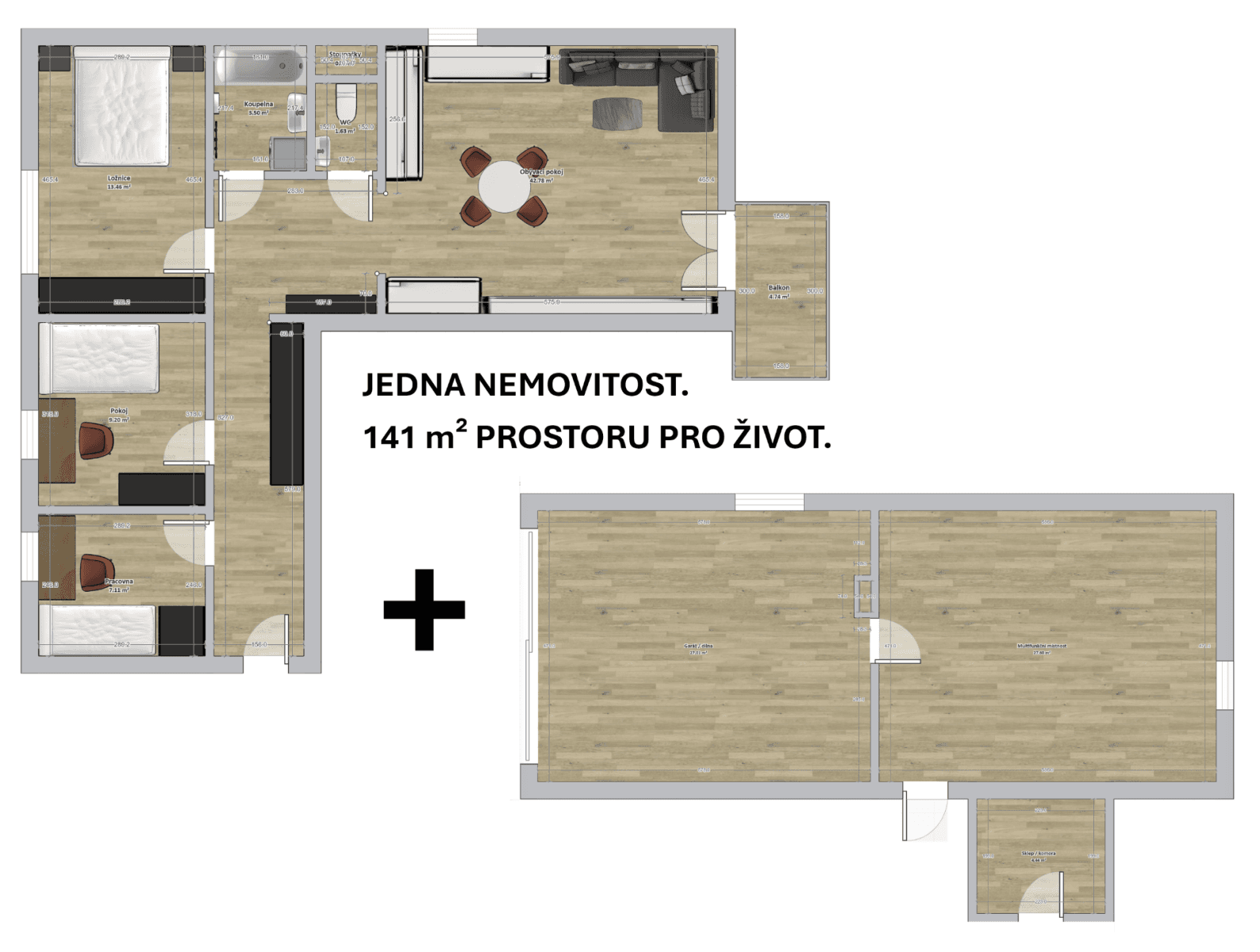 3 bedroom with open-plan kitchen flat for sale, 141 m², Sušilova, Prague, Prague 3 bedroom with open-plan kitchen flat for sale, 141 m², Sušilova, Prague, Prague