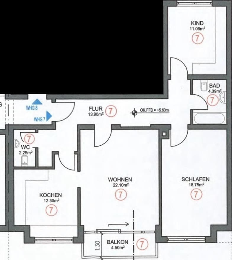 3 bedroom flat to rent, 87 m², Wingertstr. 69, Mannheim, Baden-Württemberg 3 bedroom flat to rent, 87 m², Wingertstr. 69, Mannheim, Baden-Württemberg