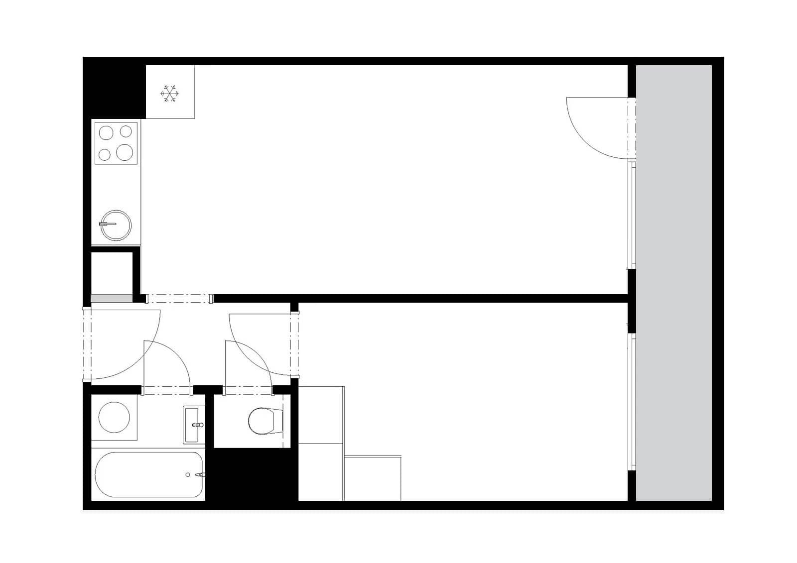 1 bedroom with open-plan kitchen flat to rent, 45 m², Gutova, Prague, Prague 1 bedroom with open-plan kitchen flat to rent, 45 m², Gutova, Prague, Prague