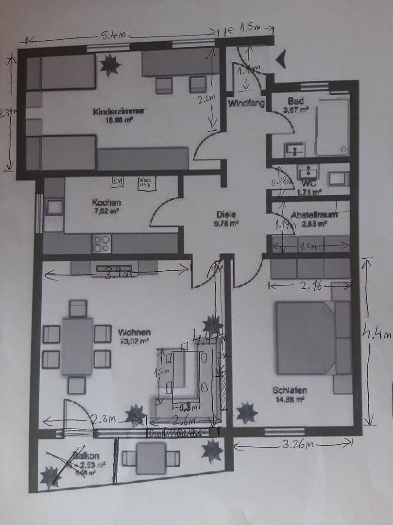 3 bedroom flat to rent, 82 m², Soldnerstraße 31, Fürth, Bavaria 3 bedroom flat to rent, 82 m², Soldnerstraße 31, Fürth, Bavaria