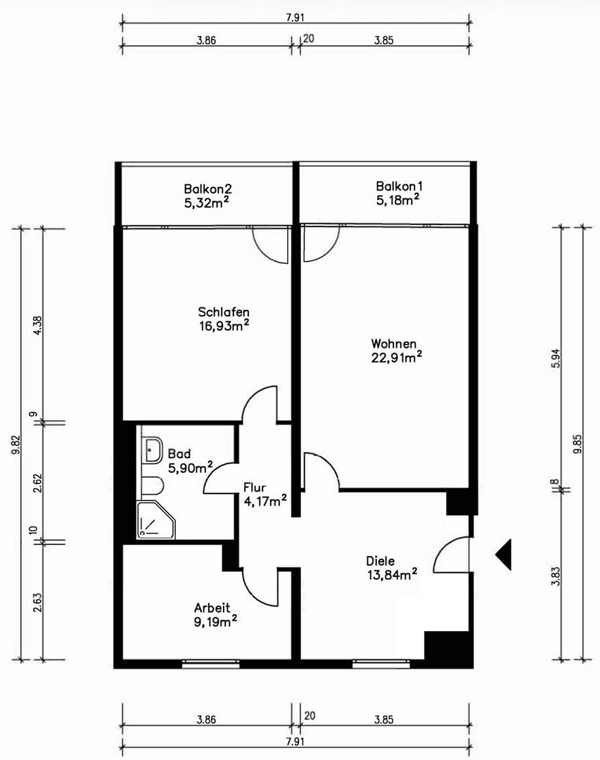 3 bedroom flat for sale, 77 m², Regensburg, Bavaria 3 bedroom flat for sale, 77 m², Regensburg, Bavaria